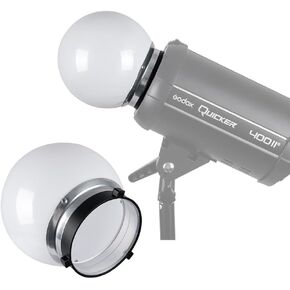 15CM/6 Soft Light Ball Diffuser for Photography, Mount Flash Diffuser Dome Translucent Lighting Ball for Portrait, Product, Studio Photography Even Soft Light