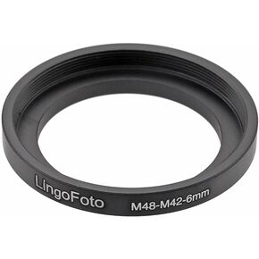 M48-M42 Telescope Adapter Ring, Female 48mm to Male 42mm T/T2 Thread F-M Adapter-3mm