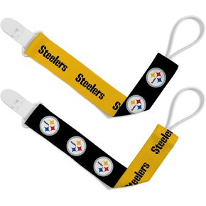 Babyfanatic مرخص رسميًا لمصاعد اللوحات المصاصة للجنسين 2 -pack - NFL Pittsburgh Steelers - ملابس أطفال مرخصة رسميًا