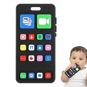 ألعاب التسنين السيليكون للأطفال ، ألعاب Teether للهاتف للأطفال الصغار من 3 إلى 18 شهرًا ، لعبة Boys Girls Babies Toy ، لعبة Baby Chew ، Freezer BPA