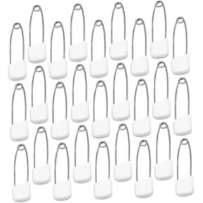 Baby Diaper Pins 100pcs Large Steel Nappy Safety Pins Locking Heads Plastic Head for Infants