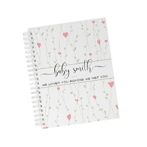 Pregnancy Journal - Hard Cover Keepsake Book - Personalized Memory Book for New Moms (Green Pooh)