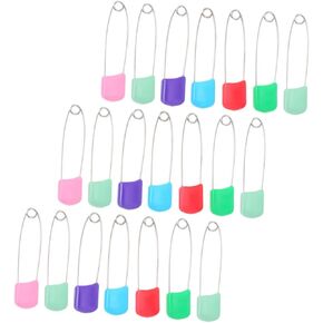 ERINGOGO 50pcs Baby Diaper Safety Pins for Newborn Locking Closures Nappy Pins Washable Plastic Head for Newborn Cloth Diapers