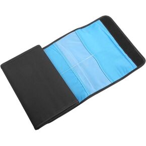 82mm Camera Lens Filter Storage Bag Shock Absorption Case Pouch Nylon Black 12 Slots for Photography Outdoor