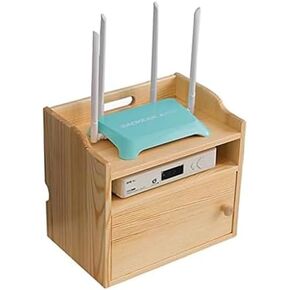 Router Storage Box Router Storage Box 2 Tiers Set-top Box WiFi Router TV Boxes DVD Storage Rack Suitable for Homes, Restaurants, Hotels, Offices, Etc WiFi Router Shelf