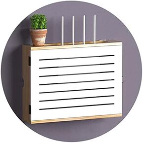 WiFi Storage Box Cable Organizer Box Wall Shelf Power Strip Protector Wall Mounted Router Storage Box TV Lower Row Socket Occlusion Box Wireless WiFi Router Shelf
