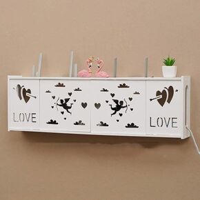 WiFi Router Storage Boxes TV Set-top Box Router Storage Box - Living Room Wall-Mounted WiFi Router Shelf Set-top Box Floating Shelf