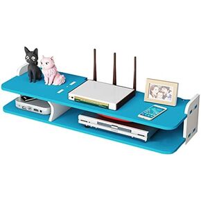 Router Storage Box,Wall Mount Stand Projector Router Storage Box with Seamless Nails Decorative Storage Rack Set-top Box Shelf Routers