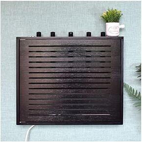 Wireless Router Storage Shelf Wall-Mounted WiFi Router Storage Box Socket Shielding Wire Finishing Set Top Cabinet for Bedroom Living Room