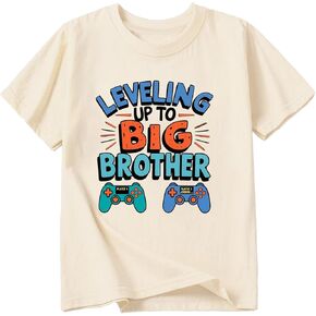 Big Brother Shirt for Boy Announcement T-Shirt Cotton Short Sleeve Tees 2-10 Years