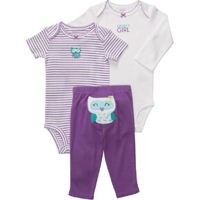 Carter's Baby Girls '3 PC Trave Me حول المجموعة - البومة الأرجواني