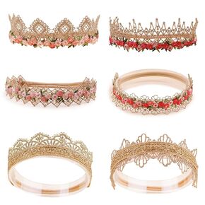 cherrboll Baby Flower Bows Headbands 6pcs Floral Hair Wraps Nylon Hairbands Crown Newborn Infant Toddler Hair Accessories in Kuwait