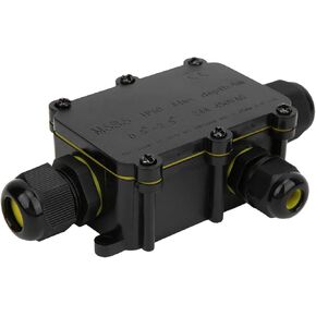 Zerodis IP68 Plastic Junction Box for Underwater Lights Protection, Easy Install 5m Underwater Junction Box/Cover for Home Security T100 450VAC 24A UL94V-2, 1 Pack