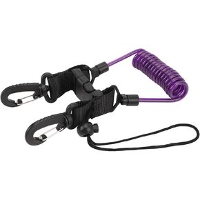 Drfeify CAMERA CAMERA in Spring LONYARD HIGH ELASTICITY Diving with Excitation for Diving Devices, Loop in the Shape of a Loop for Outdoor Hikes (Purple)