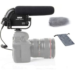Boya BY-VM190 Professional Directional Video Condenser Shotgun Microphone for Canon Sony Pentax DSLR Camera Camcorder DV