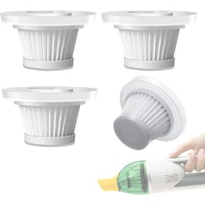 4 Pack HEPA Replacement Filters, Compatible for Horsepower Duck Vacuum Cleaners Appearing on TV, Washable Filters for Duck Compact Cordless Vacuum, Filters for Duck Vac (4)