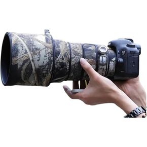 CHASING BIRDS Camouflage Waterproof Lens Coat for Canon EF 200mm F2 L is USM Rainproof Lens Protective Cover (Classic Black)