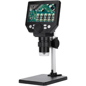 600X Digital Microscope Electronic Video Microscope 4.3 inch HD LCD Soldering Microscope Phone Repair Magnifier + Metal Stand(A Microscope)
