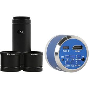 4K 2K 48MP 1080P 55MP HDMI USB Electronic Eyepiece Video Microscope Camera Mounting Size 23.2mm with Ring Adapters 30mm 30.5mm(13MP VGA HDMI)