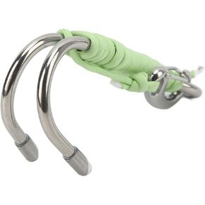 Drfeify Double Crochet with Stainless Steel Drift for a Stable Underwater Position, Suitable for Night Divers, 316 in Stainless Steel + Brin 7 Cord