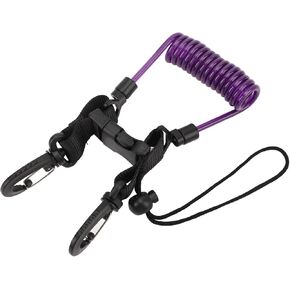 EVTSCAN Diving Camera Lanyard Quick Release Buckle Stainless Steel Wire Spring Coiled Camera Lanyard for Light Tool