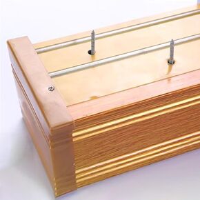 الستار Kunovo Pelmet Gold Wood Grain Curtain Cartain Cartain Cartain Mox Aluminium ، Curtain Pelmet Paffle Dain Dair متكامل ، مربع الستائر القابلة للخلع ، نافذة الفقاعة النافذة (جبل السقف ، 1.7 م/5.6 قدم)