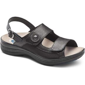 Dr. Comfort Women's Lana Arch Support Sandals-Non Slip Adjustable Strap Sandals for Women, Black