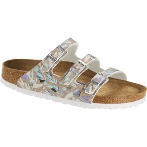 Birkenstock Women's Florida Fresh Fresh Foot Fore Birko Flor Sandal ، Floral Fades Crystal Rose ، 37 R Eu