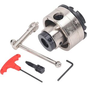 3.75in Lathe Chuck, Alloy Steel 4 Jaw, 1in x 8TPI and M33 x 3.5TPI Threads, Versatile Clamping Range, Sturdy for Woodturning, Milling, and Small Lathe Projects