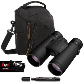 Nikon Monarch M5 8x42 Binoculars Bundle with Shoulder Bag, Lens Cleaning Pen, and Microfiber Cleaning Cloth (4 Items)