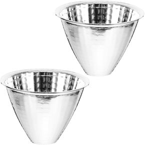 NUOBESTY 2pcs Spotlight Reflectors for Flashlight Spotlight Lampshades Replacement Spotlight Lampshade Replacement LED Light Reflector Cup Flashlight Reflector Aluminum Silver