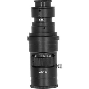 Microscope Lens,200X Adjustable Continuous Zoom C-Mount Optical Lens Industrial Video Microscope Lenses