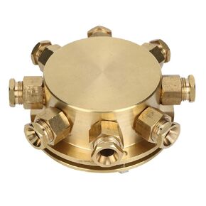 8 Hole Underwater Junction Box Accessory for Outdoor Lighting Equipment, Made of Durably Alloy Copper, and, Protected,