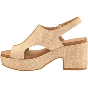 Corkys Footwear Women's Miss Carley Platform Sandal ، الكعب 3 بوصات ، إصبع زقزقة عصرية ومريحة مع خطاف قابل للتعديل وحزام حلقة ، ارتداء على مدار السنة