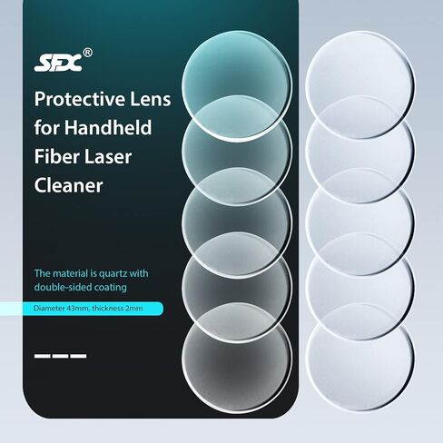 SFX 10PCS Laser Protective Lens for Laser Cleaning Machine Diameter 43mm Thickness 2mm Quartz Material with Double-Sized Coating in Saudi Arabia