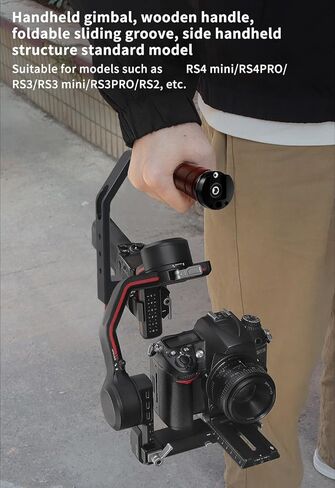 قبضة حبال قابلة للتعديل ، قبضة مثبتات gimbal كاميرا محمولة لـ RS2/RS3/RS3PRO ، مقبض حبال قابل للطي مع حذاء شريحة من نوع الناتو وحذاء بارد (مع شريحة) in Saudi Arabia