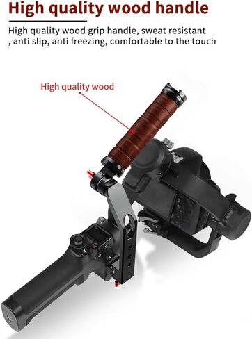 قبضة حبال قابلة للتعديل ، قبضة مثبتات gimbal كاميرا محمولة لـ RS2/RS3/RS3PRO ، مقبض حبال قابل للطي مع حذاء شريحة من نوع الناتو وحذاء بارد (مع شريحة) in Saudi Arabia