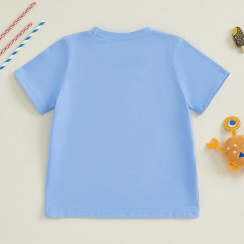 Kids 4th of July Shirt Toddler Little Boys Girls Dog Crab Embroidery Flags Funny Fourth of July Shirts in Saudi Arabia