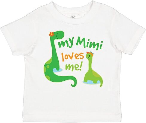 inktastic My Mimi Loves Me Grandson Dinosaur Toddler T-Shirt in Saudi Arabia
