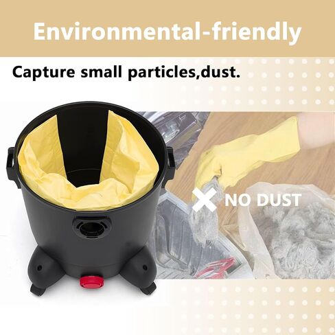 6 Pack 90673 Type G and J Vacuum Bags Compatible for Shop Vac 15-22 Gallon Vacuum, High Efficiency Dust Disposable Collection Filter Bag Part 90663 90673 9066300 9067300 VF2008 in Kuwait