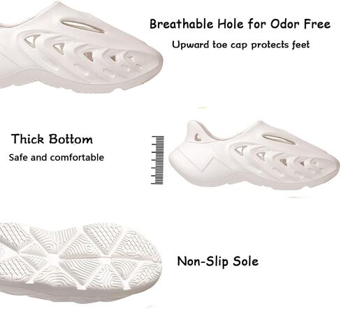 Vioxthak Foam Runner أحذية رياضية مجوفة غير رسمية مغلقة Sehe Slides Slides وسادة المشي أحذية الجري Foam Runners Sneakers أحذية المياه الناعمة في الهواء الطلق الشاطئ للنساء الرجال in Saudi Arabia