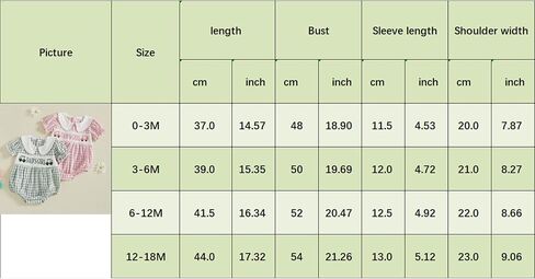 Bonangber Newborn Baby Girl Summer Clothes Letter Lapel Collar Plaid Romper Smocked Bodysuit Cute Mothers/Fathers Day Outfit in Saudi Arabia