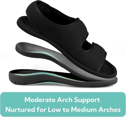 Women's Adjustable Open-toe Slippers with Ankle & Instep Straps and Arch Support, Summer House Shoes for Women Indoor/Outdoor in Saudi Arabia