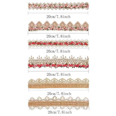 cherrboll Baby Flower Bows Headbands 6pcs Floral Hair Wraps Nylon Hairbands Crown Newborn Infant Toddler Hair Accessories in Kuwait