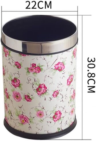 Creative Plastic Trash Can Home Leather Waste Bin Without Lid Garbage Bin Bedroom Kitchen Office Paper Basket (Color : Red)-C in Saudi Arabia