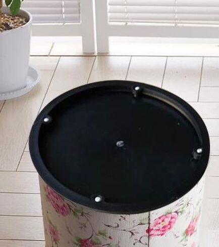 Creative Plastic Trash Can Home Leather Waste Bin Without Lid Garbage Bin Bedroom Kitchen Office Paper Basket (Color : Red)-C in Saudi Arabia