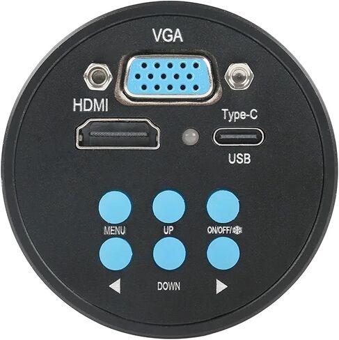 1080P VGA HDMI USB Type-c PC Video Microscope Camera +180X 300X 200X 500X C Mount Zoom Lens 144 LED for Phone CPU Soldering Test(B,500X) in Saudi Arabia