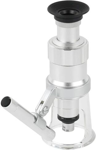 40X 60X 100X HD Recognition Magnifier Scale Measuring Microscope Handheld Portable Magnifying Glass LED for PCB Jewelry Textile(A,60X) in Kuwait