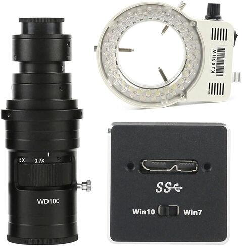 عالي السرعة Micro USB 3.0 USB3.0 5MP CMOS Microscope Camera Electronic Digital Eyepiece Mini C Mount Camera (عدسة 130X مع الضوء) in Kuwait