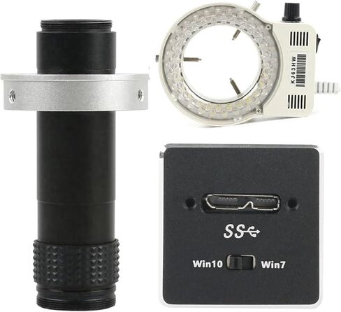 عالي السرعة Micro USB 3.0 USB3.0 5MP CMOS Microscope Camera Electronic Digital Eyepiece Mini C Mount Camera (عدسة 130X مع الضوء) in Kuwait